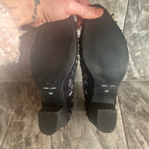 RARE Free People Sequin Ankle Boots - Picture 7 of 8